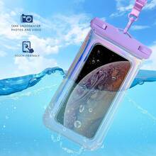 Funda Impermeable Flotante para Teléfono para 17 16 Pro/15/14/13/12, Bolsa Seca para Celular IP68 para Viajes, Bolsas Esenciales para Playa y Crucero con Correa Cruzada, Púrpura Iridiscente -″ - A1-Púrpura iridiscente - Ver 5
