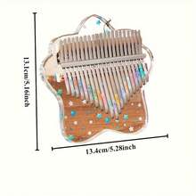 1 件高品质 21 键拇指钢琴，水晶般透明亚克力卡林巴手指钢琴乐器，生日、节日的理想礼物