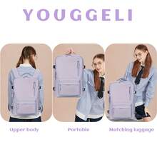 Large Travel Backpack Bag For Women Men,Carry On Backpack,17 Inch Laptop Business Work Waterproof Backpack With Laptop Compartment,Person Item Flight Approved,Mochila De Viaje,Travel Laptop Backpack, Extra Large Backpacks, Flight Approved Daypack, Business Bag,Travel Bagbackpack For Schoolp For Men Women,Back Pack - Màu tím hoa cà - Xem 8