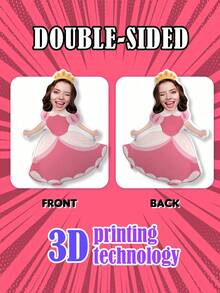 Customized Princess Shaped Pillow - Unique Humanoid Cushion With Personalized Face, Polyester Fiber, Knitted Mixed Color - Ideal Couple Gift, Decorative Pillow,Multi-Functional,Reusable,Ornamental,Exquisite,Stylish,Adorable,Colorful,Cute,Funny,Custom,Personalized,Customized,Unique,Ideal Gifts For Her,Ideal Gifts For Him,For Anniversaries,For Birthdays,Machine Washable, Digital Printing - Upload Pictures to Customize Pillows - View 5