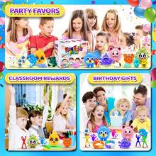 107/117pcs Assorted Party Favors, Classroom Toy Violin Box Fillers, Treasure Chest Carnival Prizes, Gift Bag Stuffers, Classroom Reward Box Toys (Random Colors) - Multicolor - View 7