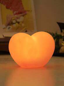 1pc Pink Heart-Shaped Night Light Baby Light, Cute And Romantic Pink Heart-Shaped LED Plastic Night Light Bed Lamp, Available In S And M Sizes, Used For Bedroom Decoration, Children's And Baby Room Decoration Night Light Bed Lamp Baby Light