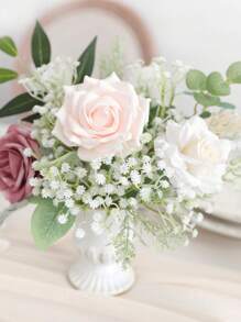 30 Pcs White Artificial Baby's Breath Flowers, Suitable For Wedding Bouquet, Bridal Bouquet, Home Decor, Party & Holiday Gifts