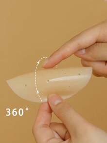 Reusable Ultra-Thin Nipple Covers, Comes With Storage Gift Box, Invisible Self-Adhesive Breast Petals, Convenient To Carry, Lingerie & Lingerie Accessories, Prevent Nipple Protrusion Embarrassment - Beige - View 9