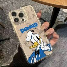 1件可爱唐老鸭手机壳卡通公主兼容苹果16Promax手机壳iPhone15Plus兼容苹果16promax手机壳加厚Iphone15透明壳2护眼硅胶软壳 - 彩色 - 查看 1