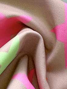 性感编织聚拢比基尼泳装，两件套沙滩泳装 - 螢光黃 - 查看 8