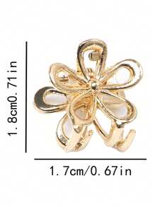 4pcs/12pcs Set Flower Decor Fashion Claw Clips For Women Hair Accessories Summer