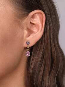 1 Peça Brinco Pequeno Marquise de Prata 925 Sterling com Bola Colorida, de Costas Planas, Declaração, Piercing de Cartilagem Hélix, Joias Finas para Uso Diário, Casamento, Festa, Noivado, Aniversário, Dia dos Namorados