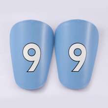 1 par de espinilleras en miniatura "Master" No.9, protectores de espinilla de fútbol mini gruesos y duraderos, adecuados para todas las estaciones