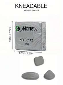 1 件揉捏艺术家橡皮擦，用于素描的软橡胶绘图橡皮擦，适合青少年和成人的美术用品，非研磨材料，柔韧的质地，适合修正和褪色回到学校 - 彩色 - 查看 8