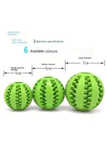 1 pieza Pelota de juguete para perro interactiva, pelota de goma masticable para perros pequeños, pelota de limpieza dental, alimentador de alimentos para mascotas, juguete de pelota de silicona