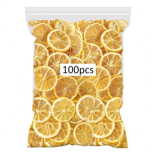 Un paquete de 100 rodajas de limón amarillo seco y rodajas de limón verde, rodajas de lima seca, adecuadas para hacer velas de arte, decoraciones de jabón, accesorios de fragancia hechos a mano, decoraciones aromáticas hechas a mano, decoraciones para eventos festivos, materiales de decoración para sala de estar/dormitorio/oficina