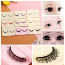 Multicolor Doll Eyelashes Simulation False Lash Length 0.8cm Dolls Modification DIY Accessories Decoration Suitable For 1/3 1/4 Scale