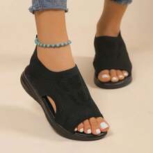 Zapatos de mujer, zapatos casuales de arena y deportivos, cuña de arena para playa, plataforma romana de arena, verano 2024