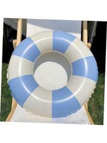 1pc Kids Thickened PVC Anti-Flip Life Buoy, Fashion Retro Stripe, Swimming Pool Inflatable Armpit Swim Ring For Beginner Boys Girls, Summer - Multicolor - View 14