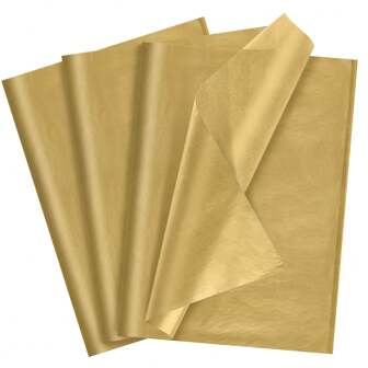 100 Sheets Gold Tissue Paper, 14 X 20 Inches Wrapping Tissue Paper Bulk, Gold Wrap Paper Sheets For Gift Bags, Packaging, Floral Filler, Birthday, Sunflower Decor