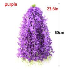 10 件人造花紫藤花、花串绣球花、藤蔓装饰、假花藤条悬挂婚礼塑料花丝花天花板、母亲节毕业典礼 - 彩色 - 查看 8