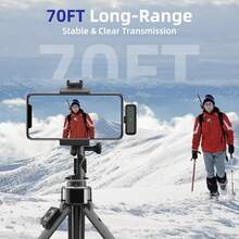 Micrófono inalámbrico de clip, compatible con smartphones iOS/Android, micrófono de grabación profesional con cancelación inteligente de ruido, perfecto para grabación de video, transmisión de juegos, entrevistas, vlogging, etc. - Micrófono multifuncional - Ver 5