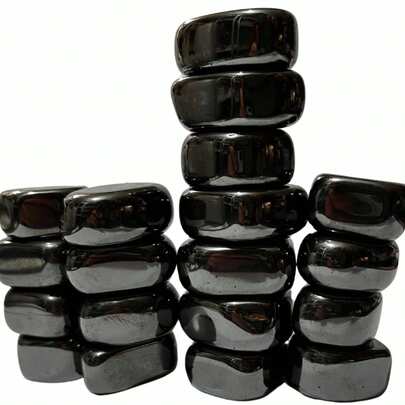 Piedra hematita acerina imantada,piedra iman natural, cuarzos y piedras