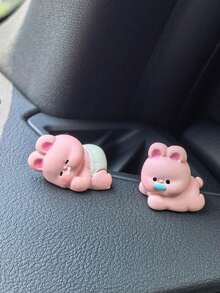 2pcs/3pcs Car Interior Cute Little Pig Ornaments, Center Console, Instrument Panel, Rearview Mirror And Other Small Pig Ornaments Decoration - one-size - View 15