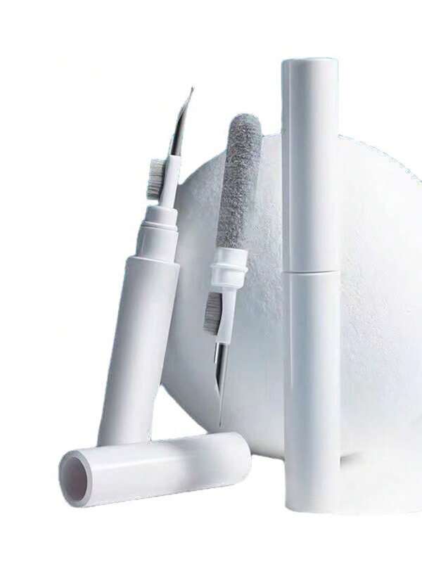 1 pezzo Strumento di pulizia per auricolari senza fili, kit di pulizia per custodia auricolari, pennello di pulizia, penna per la pulizia di polvere digitale per computer, telefoni cellulari, regalo per compleanni/Pasqua/lui/lei, penna di pulizia per auricolari, kit di pulizia multifunzionale 3 in 1 con spazzola morbida, adatto per cuffie senza fili, cuffie, accessori per scatola di ricarica, computer, tastiere