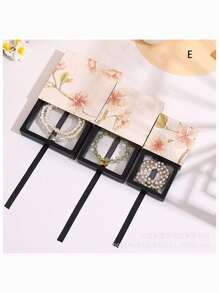 1Set Of 2 Floral Design Jewelry Boxes With Pull-Out Suspension Trays - Antioxidant PE Lined Storage For Earrings, Necklaces, Rings - 3D Laser Cut-Out Patterns, Premium Travel Gift Set For Home, Photography Props For Women Storage Organizer Travel Essentials Gift Back To School