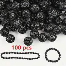 10/20/30/50/100 pièces Perle de strass plat en verre blanc de 10 mm, boule à facettes Disco, convient pour la fabrication de bijoux, bracelets DIY, colliers, boucles d'oreilles et travaux d'artisanat