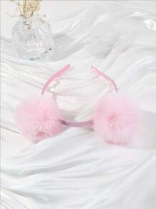 1pc Girls Pompom Decor Cute Headband For Party
