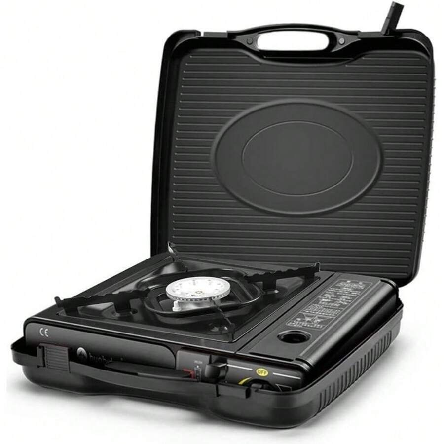 Camping Outdoor Gas Stove Cooker Portable Burner BBQ Cooking Appliance - Black - View 1