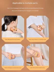 1/2pcs Wooden Meridian Massage Brush, Manual Full Body Scraping Massager, Head Abdomen Leg Body Relaxation Soft Brush, Home Ergonomic Anti-Fatigue Massage Tool(The Material Of This Product Is Wood. Due To Different Production Batches, The Texture Of The Wood Will Be Slightly Different, But It Will Not Affect The Use. Please Be Careful When Purchasing If You Mind.)
