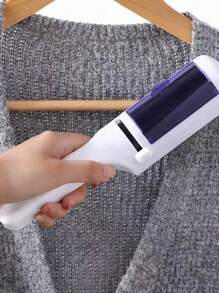 1pc Portable Lint Roller For Clothes, Static Brush And Dry Cleaning Sticky Hair Remover