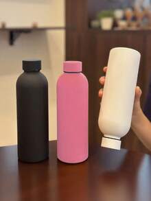 500ML/16.9oz 小口哑光户外运动水瓶，大容量不锈钢保温杯，适合露营、徒步旅行、真空瓶、时尚旅行杯，适合女性、学生、派对礼物