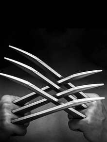 1个塑料狼爪，角色扮演道具，银色塑料材质，适用于角色扮演和主题派对。这款狼爪为任何服装增添经典气息，让您的角色在万圣节更加栩栩如生。 - 彩色 - 查看 2