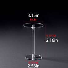 1 件/3 件透明亚克力圆形展示架，适用于收藏品、化妆品、香水、珠宝、手表 - 彩色 - 查看 7