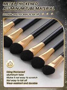 40 piezas Aplicadores de esponja para sombras de ojos de doble cara, pinceles para maquillaje de sombras de ojos - Multicolor - Ver 6