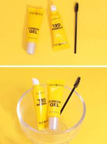 1 pieza Gel para cejas 4D de larga duración, gel fijador de cejas ligero y resistente al agua con hasta 24 horas de fijación, fórmula transparente de larga duración