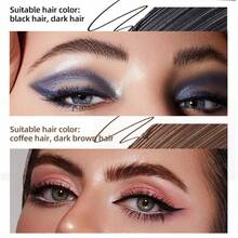 持久防水眉毛染色凝胶 - 自然妆容，黑色和棕色色调，易撕配方，完美眼妆 - 彩色 - 查看 11