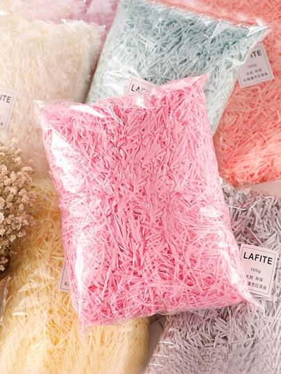 10/50/100g Raffia Gift Box Filling For Christmas, Valentine's Day, And Wedding Gifts; Lightweight Gift Box Filling; Birthday Gift Wrapping Material; DIY Craft Colored Shredded Paper; Party Decorations; The Best Choice For Gift-Giving.
