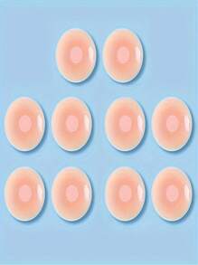 Set de 10 pétalos de sujetador de silicona antirroces, cubierta invisible y a prueba de agua para pezones, súper delgada y sin costuras