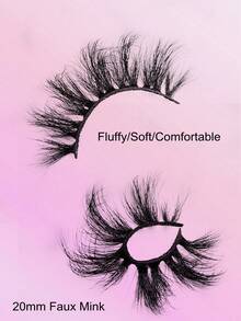 5 Pairs Makeup 3D False Eyelashes Fluffy And Dramatic Faux Mink Lashes Extension Reusable Eyelashes - Black - View 4