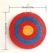Objetivo de tiro con arco trenzado de paja - Equipo de práctica de tiro al aire libre, fácil de sacar y proteger las flechas, materiales de paja de colores mixtos, accesorios de tiro con arco, adecuado para el tiro al aire libre en el pasto, campamento al aire libre - Multicolor - Ver 8