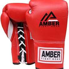 Premium All-Leather Professional Fight Gloves Padded, Pre-Curved, Safety-Focused Design With Layered Foam And Attached Thumb, For High-Performance Combat, Red