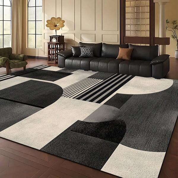 1pc Luxury Vintage Minimalist Pattern Rug, Soft Non-Slip Area Carpet For Outdoor, Entryway, Living Room, Bedroom, Laundry Room, Bathroom, Game Room, Machine Washable All Season Large Size Home Decor