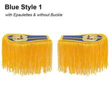 1 Paar Schulterstück Epauletten Brosche Bord Multifunktionale Quaste Fransen Epauletten für Trommel Horn Band Jacken Mäntel Epaulette
