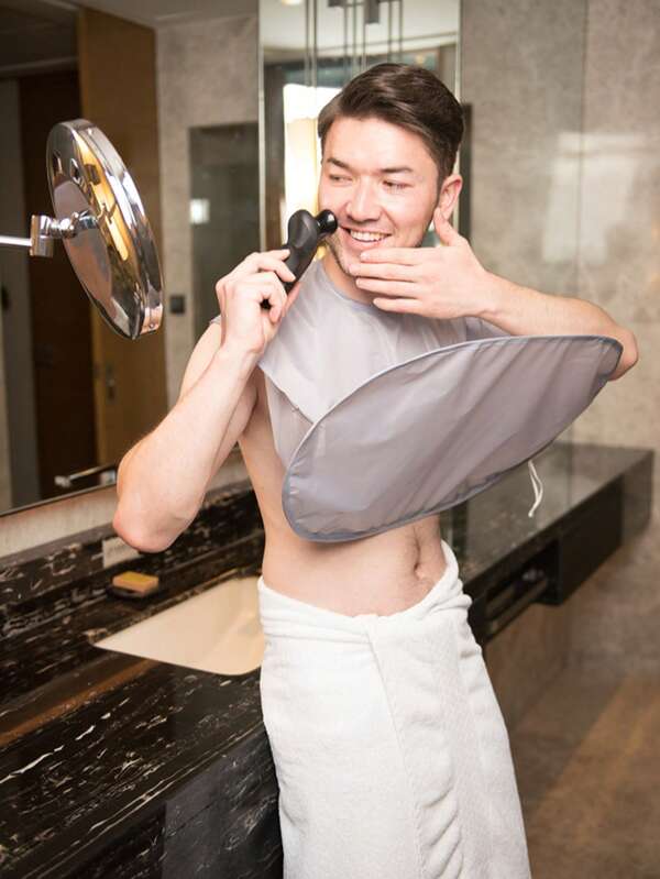 New Shaving Apron, Shaving And Shaving Bib, Can Be Moved Around At Any Time, Not Restricted By Place, Foldable And Multi-Purpose Shaving Bib Portable, Suitable For Family, Travel And Outdoor Use.