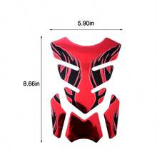 1pc Motorcycle Tankpad Sticker Fishbone 3D Tank Pad Stickers Oil Gas Protector Cover Decoration Flame Motorcycle Accessories - Multicolor - View 2