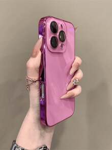 Luxury Crystal Glass  16 Pro Max/15 Phone Case, Magnetic Protective Cover Compatible With  14 Pro/11/12/13/14 Series, Fashionable Couples & Fashionable Designs Waterproof Shockproof Anti-Fall Scratch Resistant - 粉色 - 查看 4