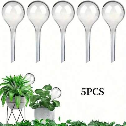 10pcs Plastic Self-Watering Globes, Simple Drip Irrigation System, Suitable For Indoor And Outdoor Plants, No Pressure Sprayer Needed, Applicable For Flowers And Vegetables