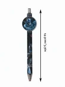 Disney 48pcs Disney Marvel Authorized Back-To-School Avengers Press Pen - Mech Style Acrylic Hero Badge Clip With 0.5mm Combat-Grade Ink, Superhero Power Boost Stationery Set, Epic Gift For Boys (Achievement Unlocked Writing )