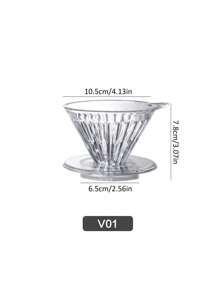 Manual Pour-Over Coffee Filter, Home Drip Filter Cup, V01 & V02 Size Options